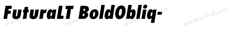 FuturaLT BoldObliq字体转换